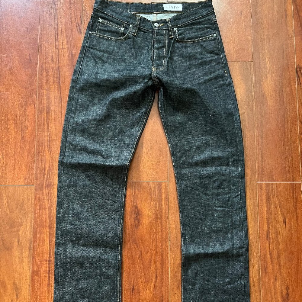 Gustin "Black 2" Japanese Raw Selvedge Denim, Size 33